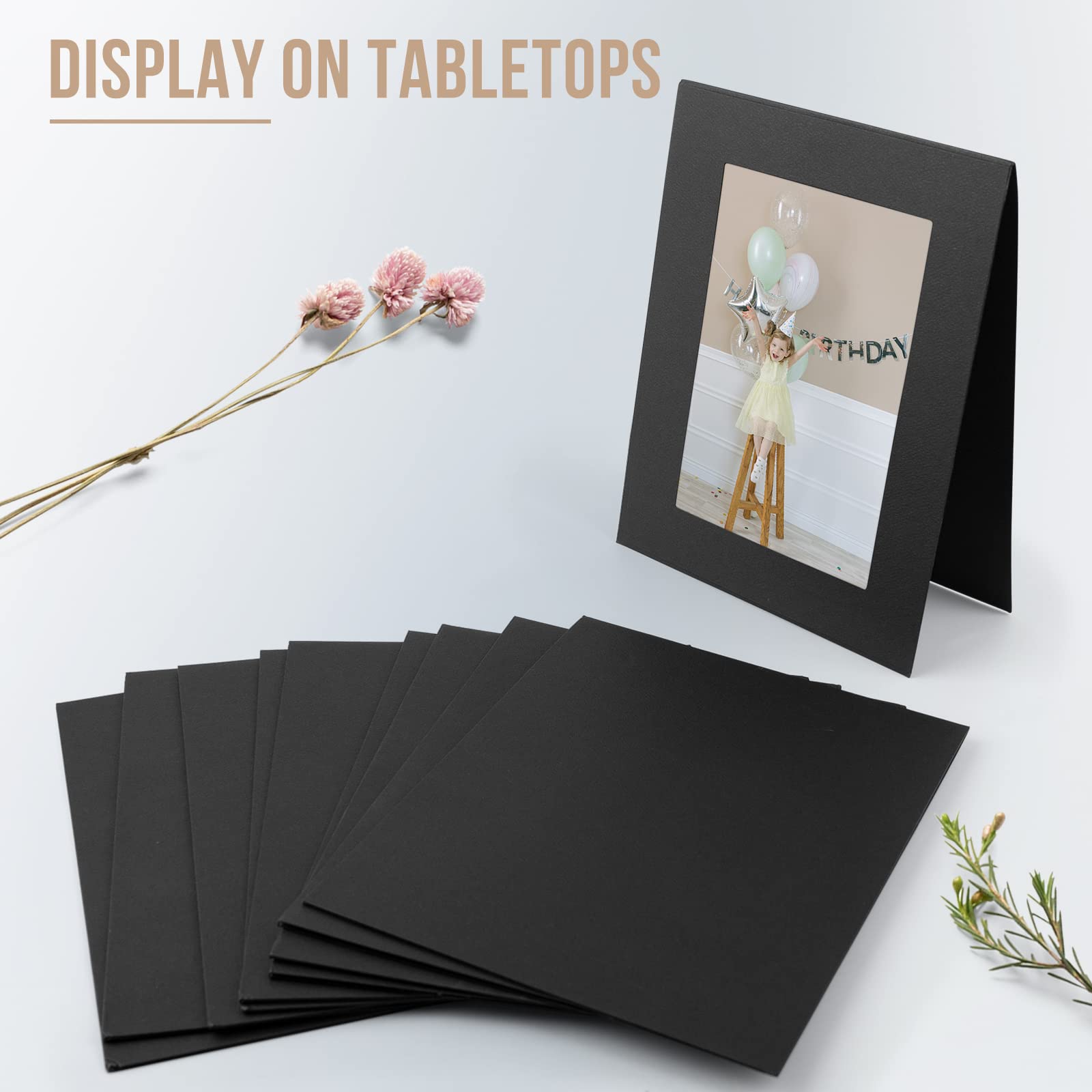 Slip-In Thin Frame Portrait Photo Folders 7x5 Horizontal (25 Pack), 5x7