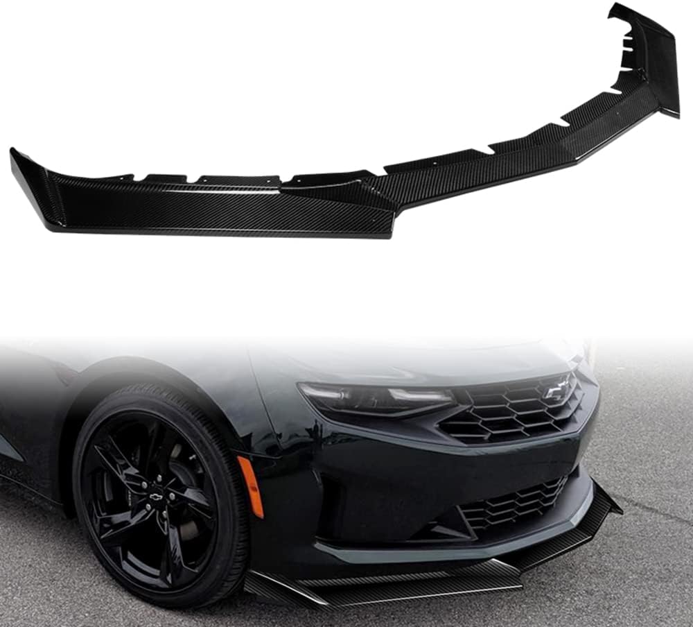 Q1-TECH, borde de parachoques delantero compatible con Chevy Camaro LTLSRSSS, alerón de parachoques delantero, divisor de cuerpo de mentón de aire,
