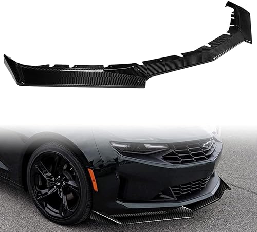 Q1-TECH, borde de parachoques delantero compatible con Chevy Camaro LTLSRSSS, alerón de parachoques delantero, divisor de cuerpo de mentón de aire,