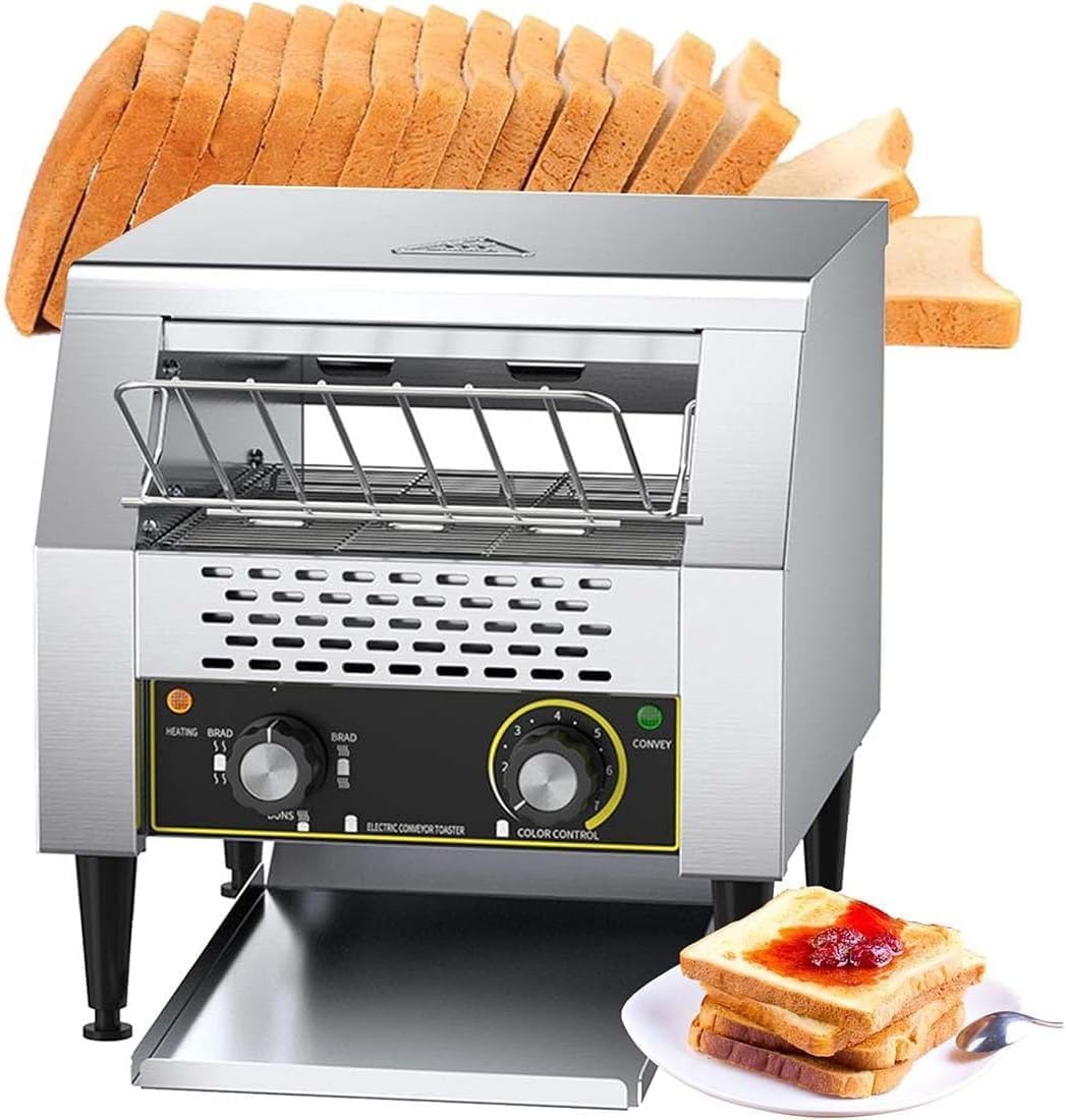Komercyjny toster przenośnikowy, elektryczny podgrzewacz chleba nablatowego z 7 prędkościami, piekarnik taśmowy ze stali inless do kawiarni, jednolite ogrzewanie Quick Toasting do kuchni o dużej objęt