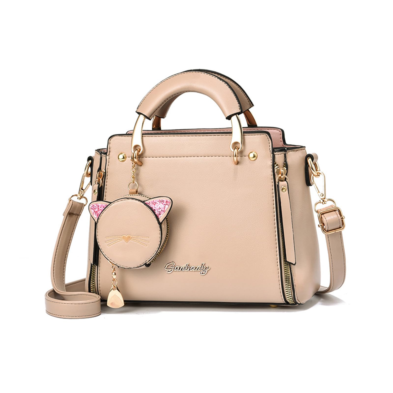 NICOLE & DORIS Schoudertas kleine dames handtas dames schoudertas PU leren tas telefoontas crossbody tas met meerdere vakken messenger bag portemonnee, zwart, L