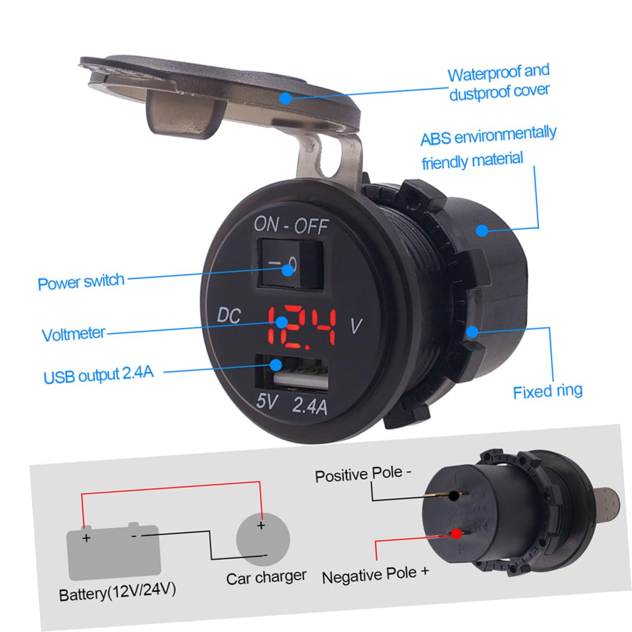 Housoutil 2 Pz caricabatteria per cellulare da auto caricatore per cellulare da auto caricatore del telefono per auto caricabatterie caricabatteria per telefono USB per auto