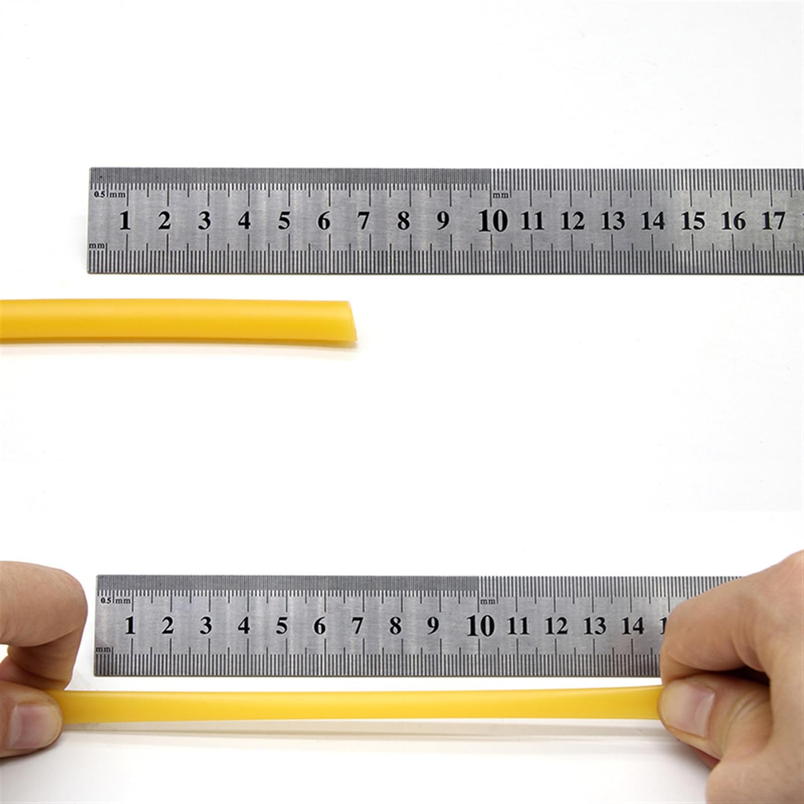 2M/5M Nature Yellow Latex Rubber Hoses 1.6/2/ 3/4/ 5/6/ 7/9/ 10/12/ 14/ 17mm High Resilient Elastic Soft Tube for Fitness Equipment(2 Meters,8mm x 10mm)