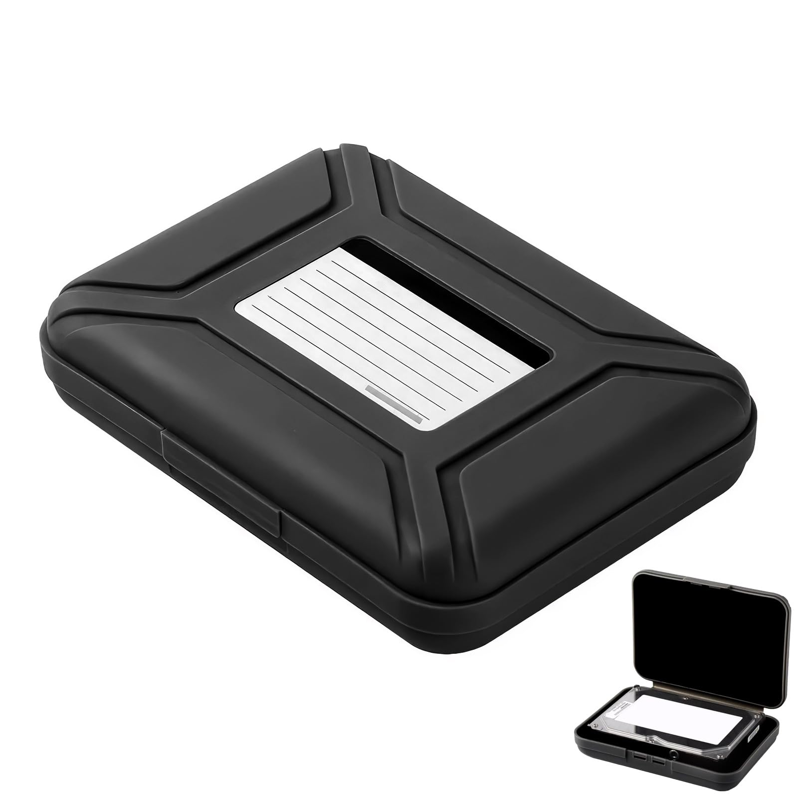 custodia hard disk esterno Custodia Protettiva/Custodia Rigida Portatile da 3,5 Pollici,Scatola Custodia Protettiva per Hard Drive Dischi Rigidi da Pollici Anti Urto, Anti Polvere,Scatola per HDD