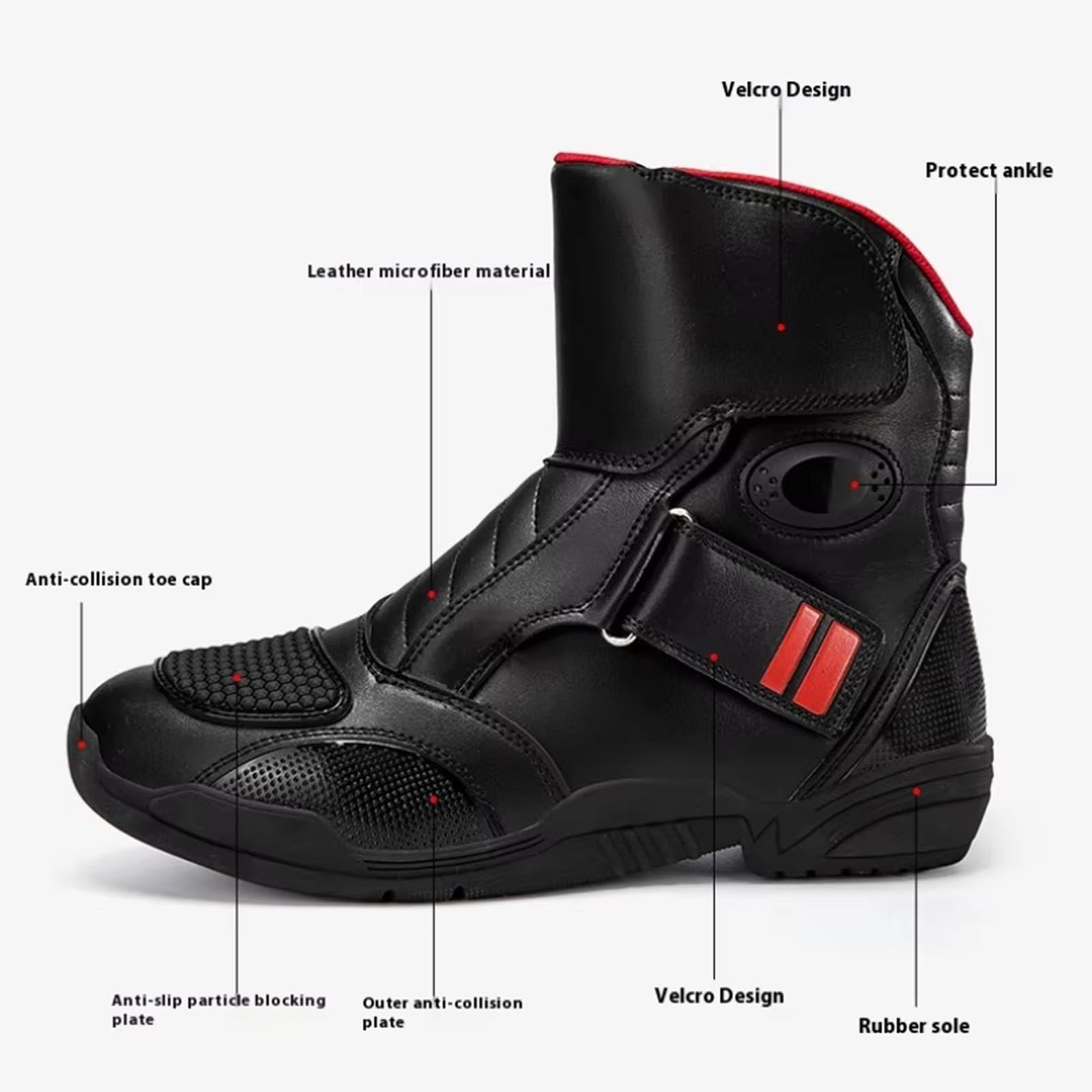 Męskie Wodoodporne Buty Motocyklowe I Rowerowe (Rozmiary 37-47), Z Siateczkową Podszewką, Buty Na Motocyklowe Wyprawy, Zimowe Buty Do Jazdy I Podróży A-41EU