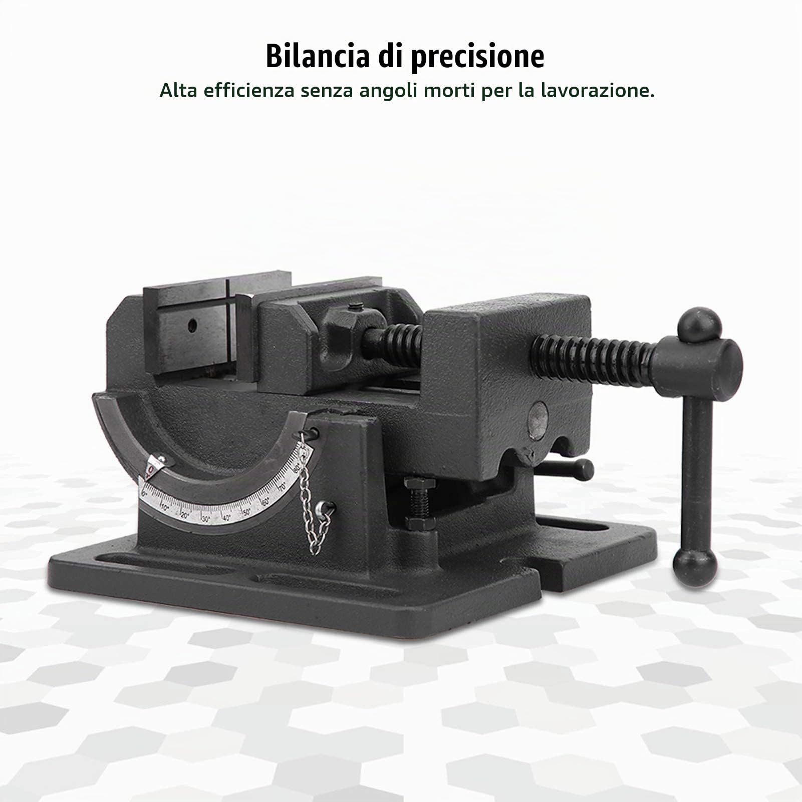 Morsa per Trapano Banco Inclinabile, Morsa Universale per Trapano a Colonna Morsa per Trapano a Colonna con Angolo Regolabile, Morsa per Trapano a Colonna in Ghisa per Impieghi Gravosi, 3 Pollici