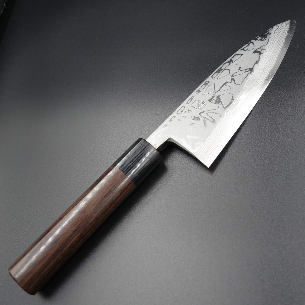 包丁 出刃 ダマスカス 安来鋼白紙２号 150mm 紫檀シノギ柄 Amazon｜仙助 出刃包丁 ダマスカス 安来鋼白紙2号 150mm 紫檀