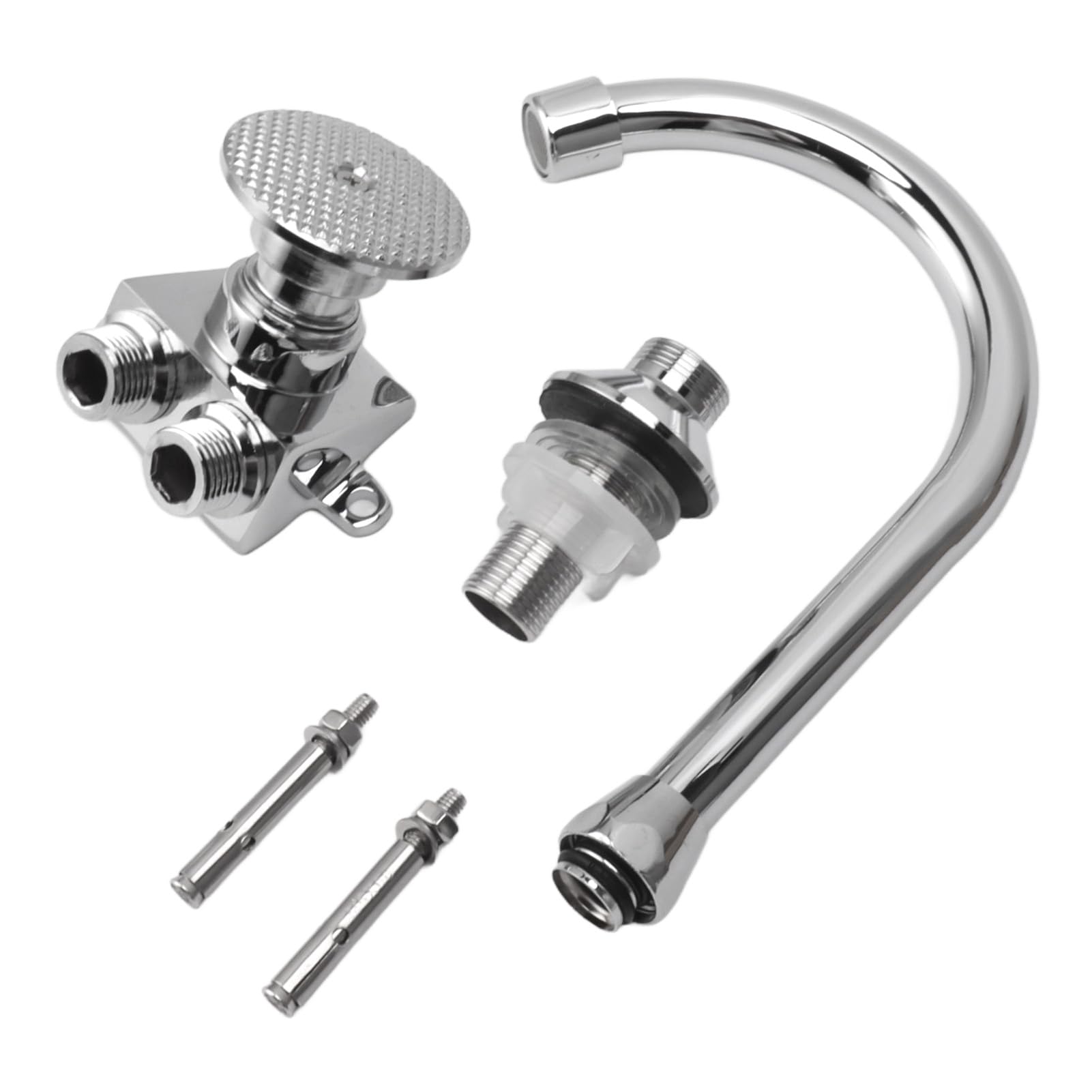 Freisprech Fußpedal Wasserhahn, Freihändiges Fußventil, Flexibler Schlauch, Berührungslose Bodenmontage, Fußschalter-Wasserhahn Für Küche, Badezimmer, Waschbecken, Wasserhahn