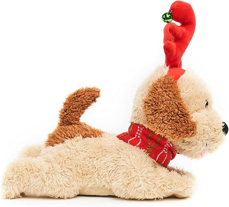 Cuddle Barn - Jingle Jasper | Animated Singing Holiday Puppy Dog Stuffed Animal Plays Wiggles and Wags Tail to We Wish You A Merry Christmas, 9 inches - Image 4