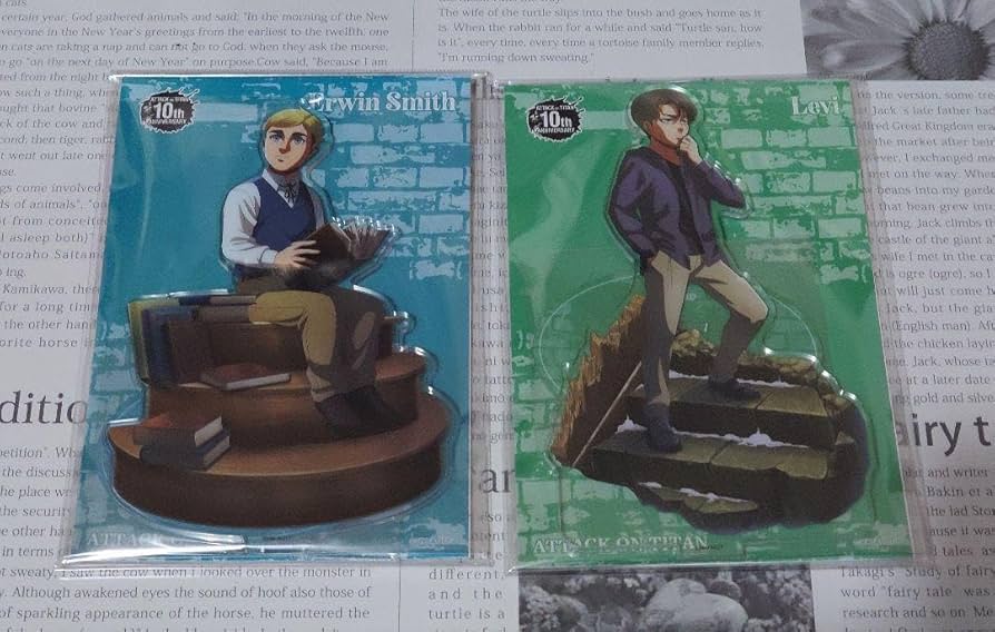 進撃の巨人 アクリルスタンド リヴァイ エルヴィン 2点セット 進撃の巨人 アクスタ リヴァイ エルヴィン 待ち合わせ 東京駅