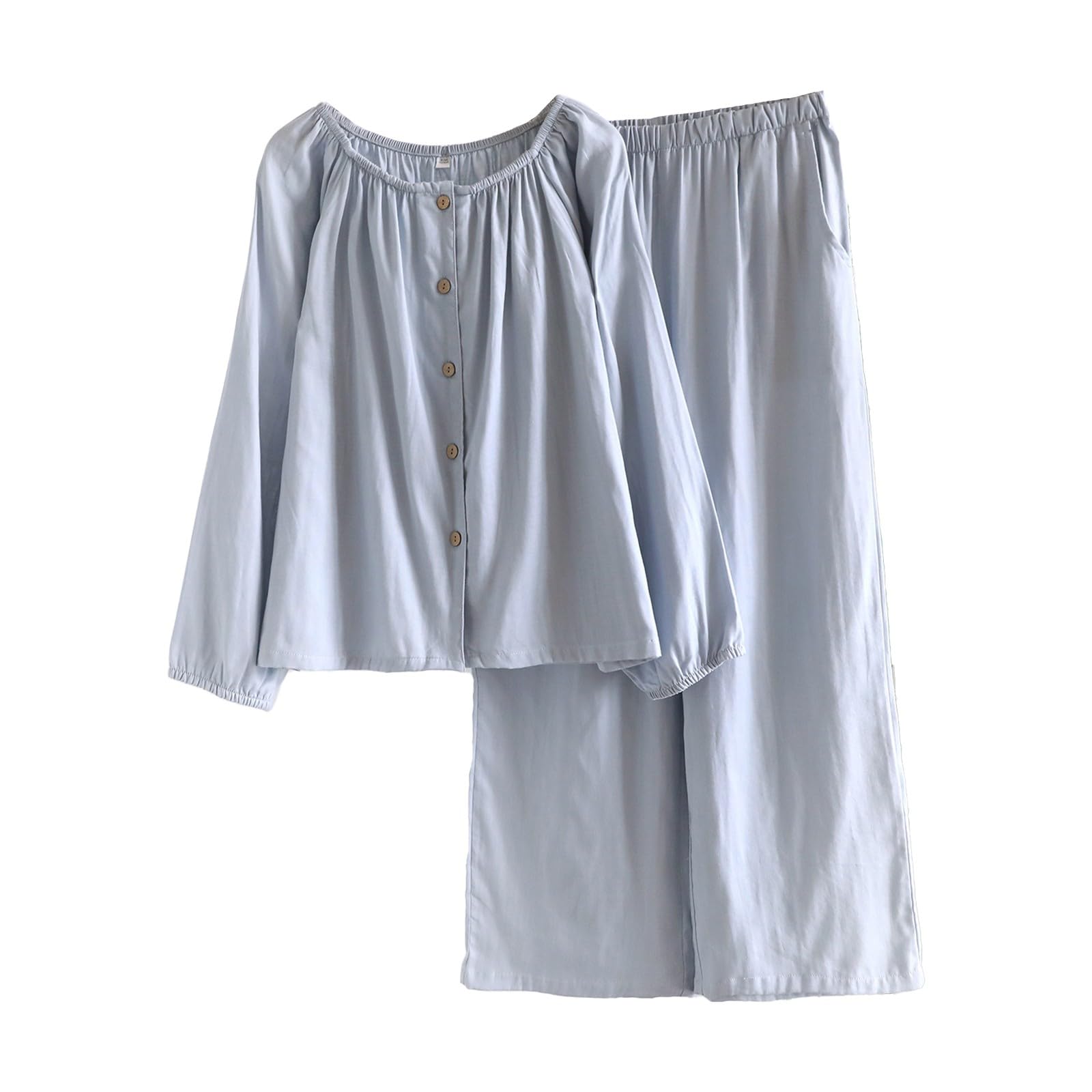 Da Donna in Cotone con Maniche A Nove Minuti E Cardigan Completo Casa, Set Maglia Natale Famiglia Pigiami Abbinati Coordinati Pigiama Estivo Pantalone Lungo Ragazza 19 Anni Bottoni