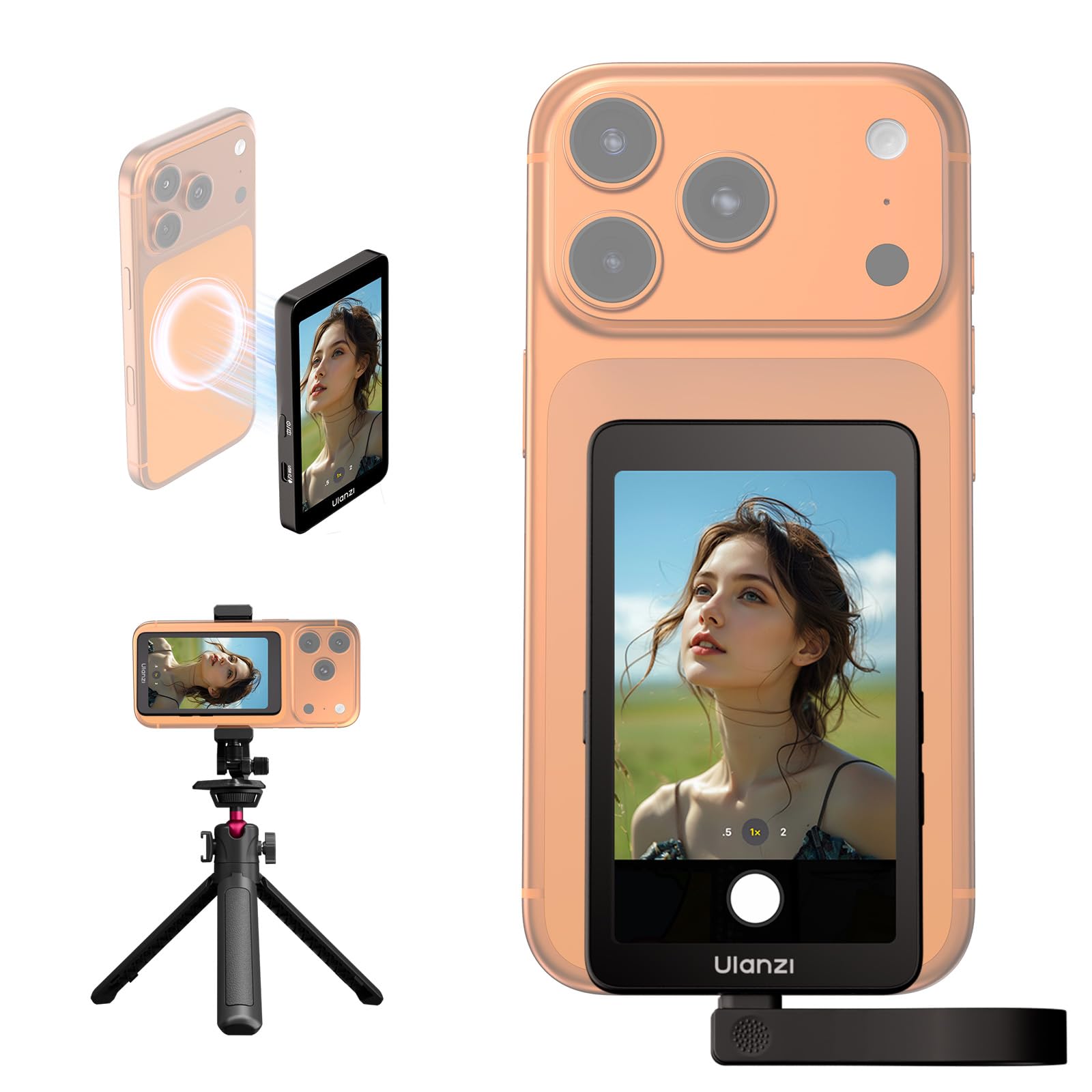 Amazon.co.jp: Ulanzi VM1 スマホ用自撮りモニター iphone 自撮り