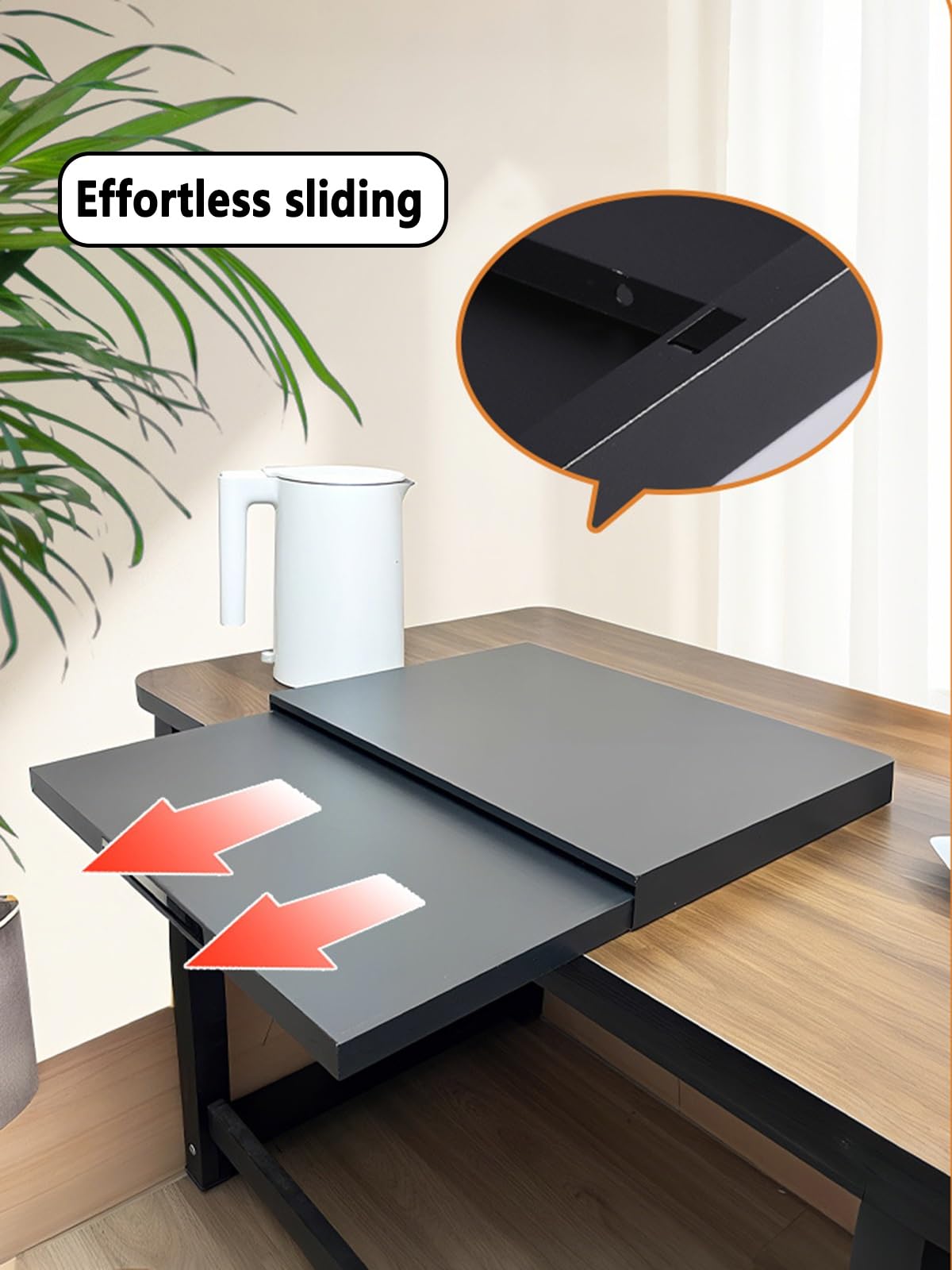 Support de Comptoir pour Micro-Ondes, Acier Organisateur Coulissant et Rétractable pour Micro-Ondes, Station À Café et Rangement D'appareils Électroménagers Étagère Extensible, Blanche