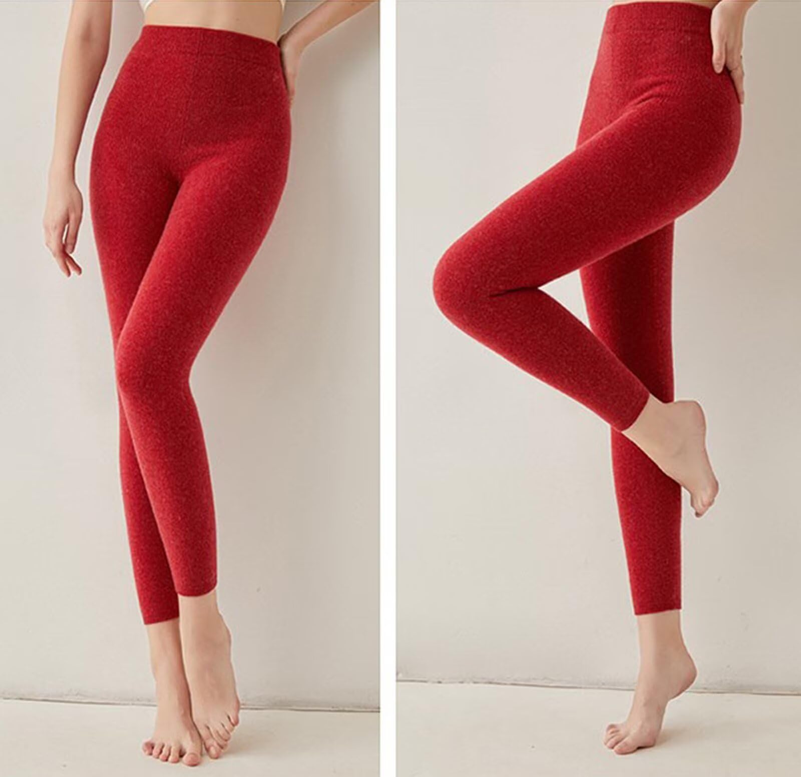 Rivccku Calzamaglia Termica 100% Cashmere Intimo Termico Donna Leggings Invernali Termici Elastici e Confortevoli, Leggings Caldi Invernali, Abbigliamento Termico Femminile