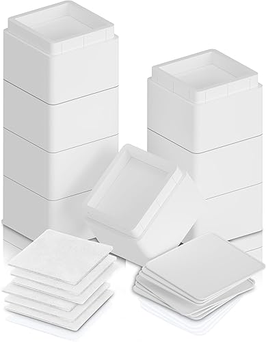 Utopia Bedding Elevadores de cama de 3 pulgadas, paquete de 8, elevadores de muebles con espuma antideslizante y almohadilla de goma, elevadores de