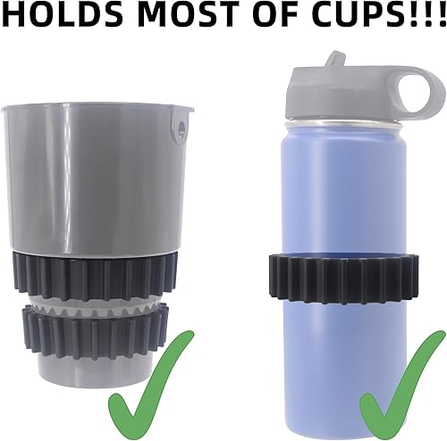 Miniatura 3 de Soporte para tazas de automóvil, bandas elásticas de silicona para portavasos de automóvil, compatible con Yeti Ramblers Hydro Flasks, la mayoría de