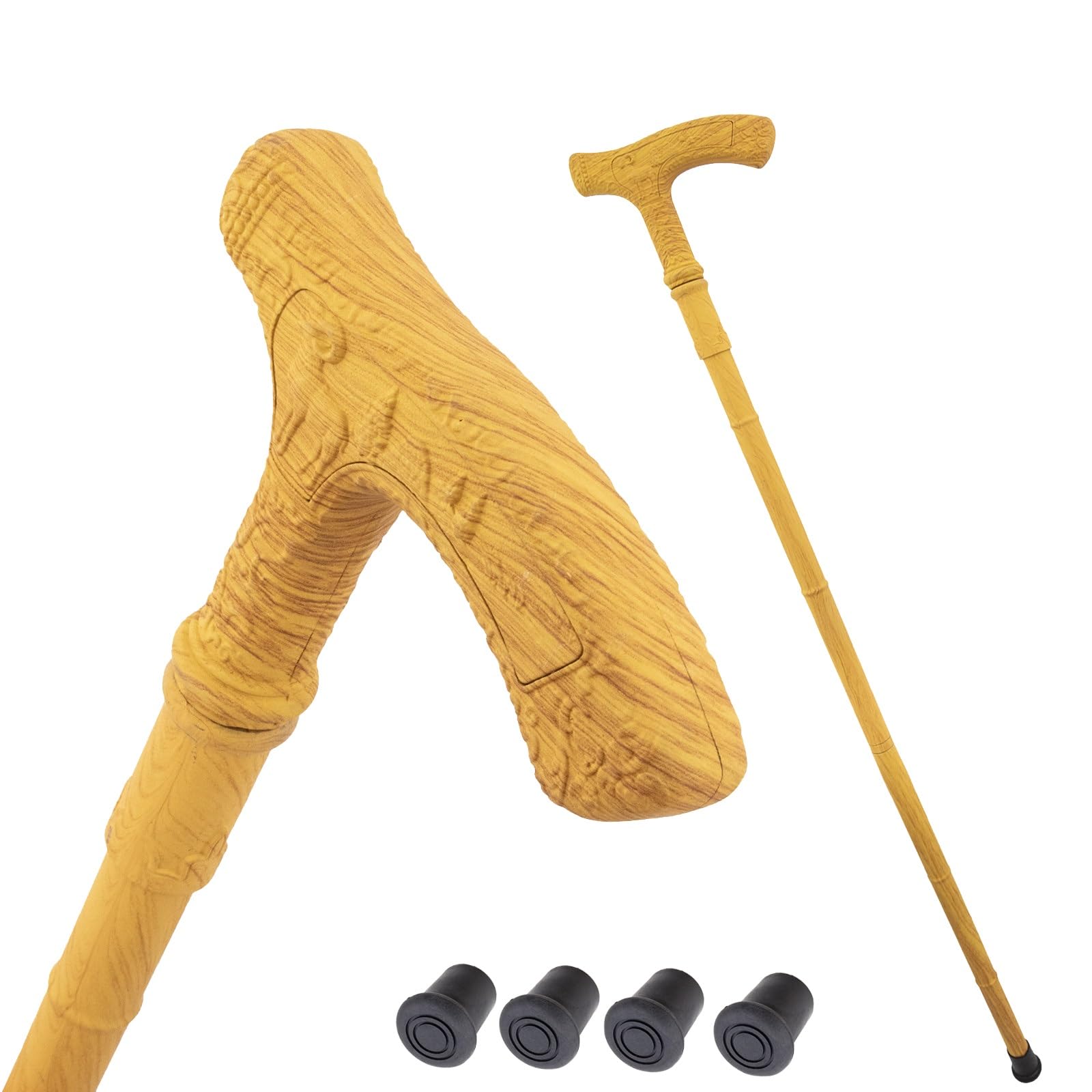 Bastone da Passeggio con Animali in Rilievo, per Uomo e Donna, con Impugnatura Ergonomica e Punta in Gomma Antiscivolo, Cospaly Vintage Party 87 Cm