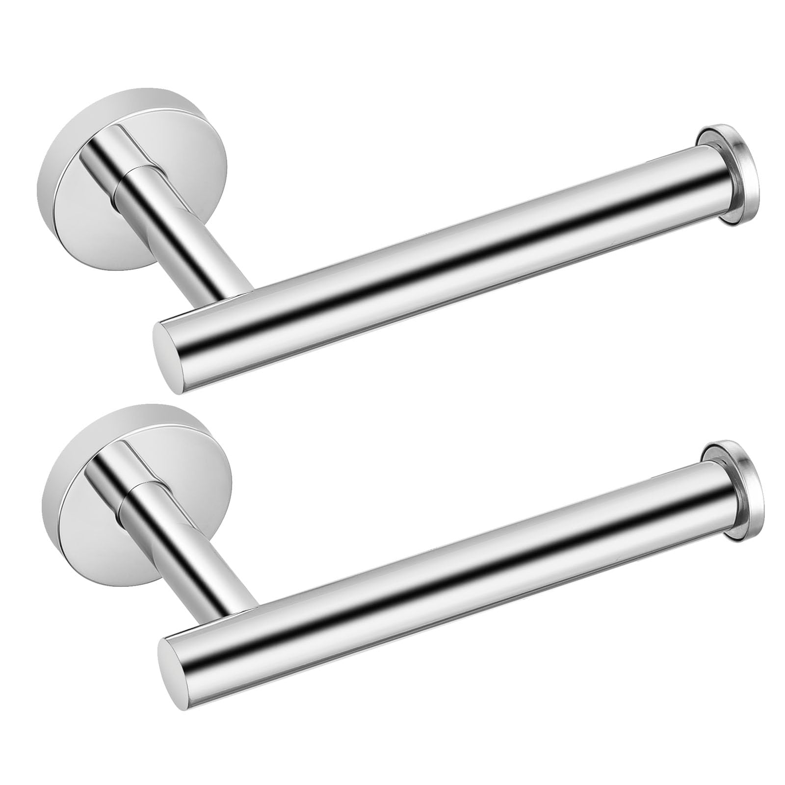 Toilet Paper Holder,Eolax Perforated Roll Holder, Wall Mounted, Set of 2, Stainless Steel