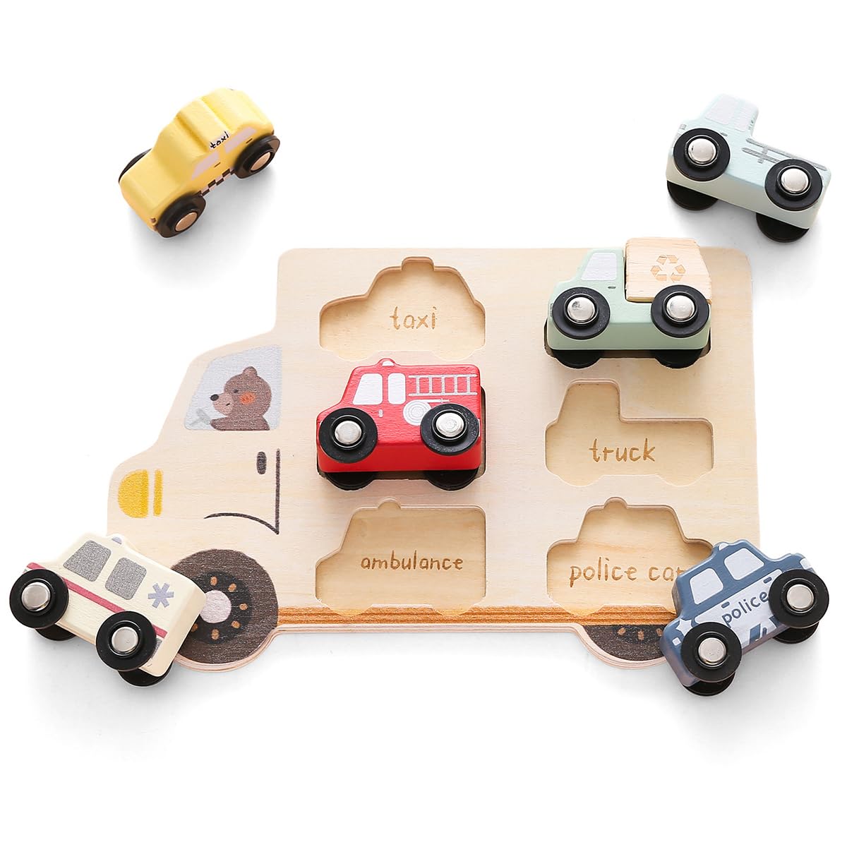 木製ミニカー 6台セット ハンドメイド風 インテリア ナチュラル Amazon.co.jp: Jinmoioy ミニカー おもちゃ 6点セット 乗り物おもちゃ