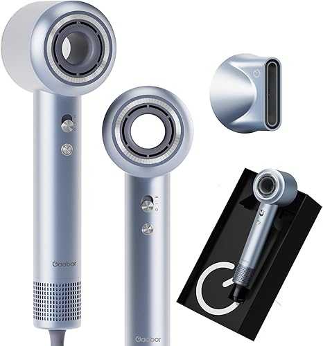 Miniatura 1 de Secador de pelo, secador iónico de alta velocidad de 130000 RPM para secado rápido con 680 millones de iones negativos, secador de pelo ligero de