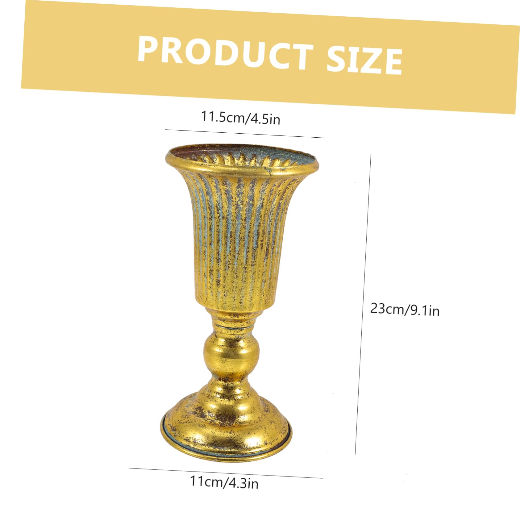 Amazon.co.jp: STOBAZA ヴィンテージ金属製花瓶 小型センターピース
