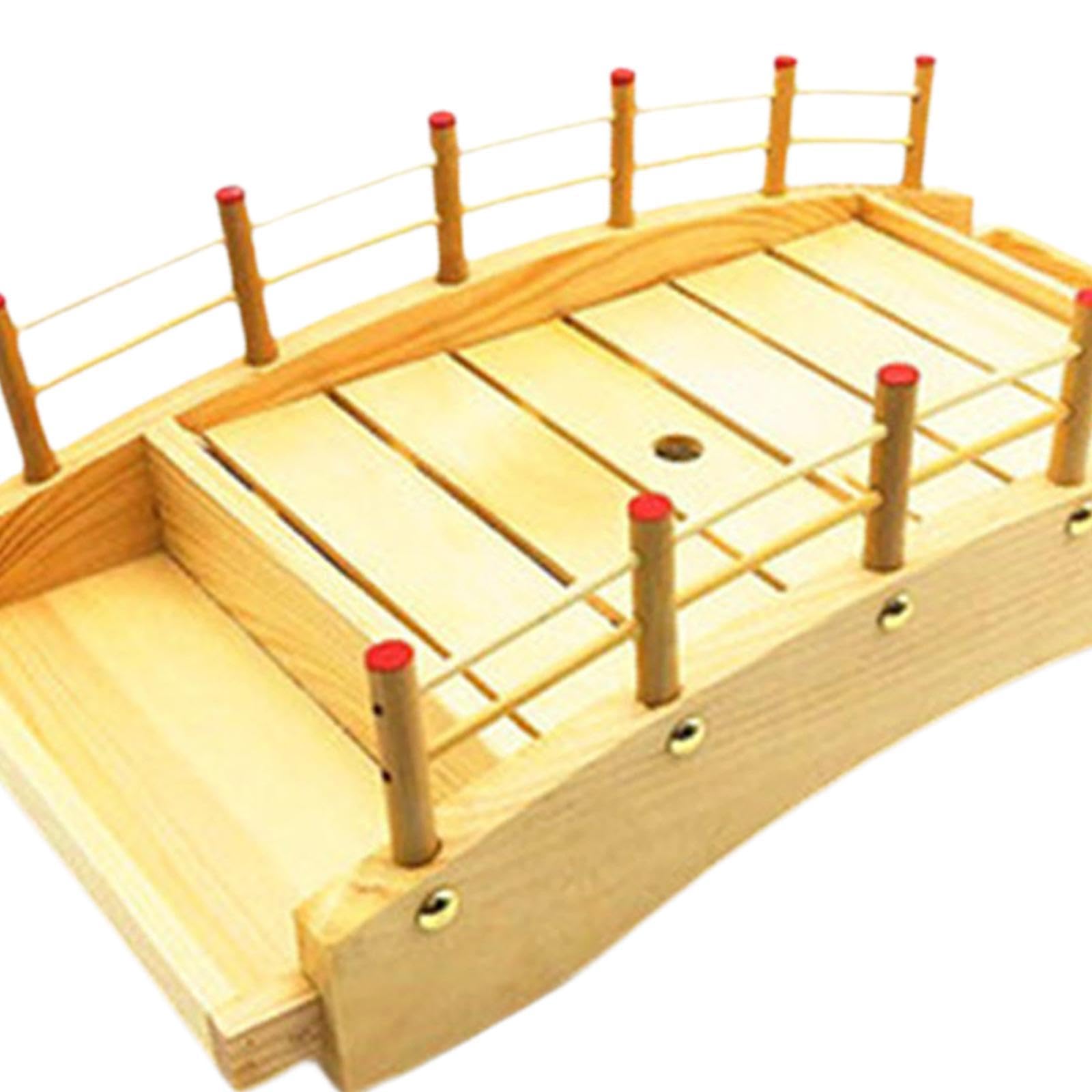 Sharplace Prime de sushi en bois Prime en bois pont assiette assiette de nourriture de nourriture pour pâtisse, M