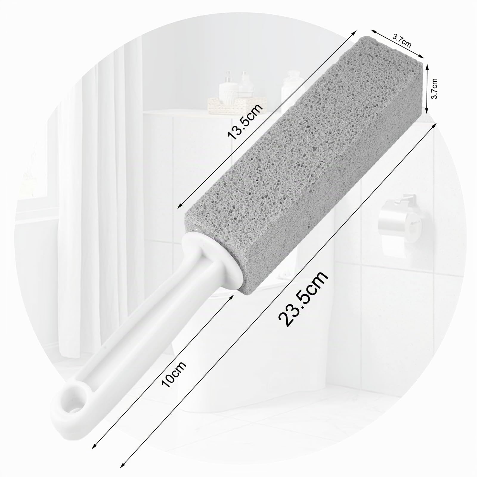 4 Piezas Limpieza Piedra Pomez, Bloque para Limpieza WC Piedra Pómez Limpiadora Cleaning Block WC Limpiador de Inodoros Piedra Pomez para Limpieza Piedras de Limpiezas con Mango para Baño, Aseo