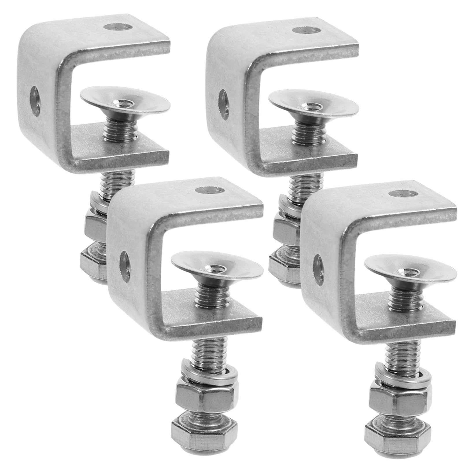 MAGICLULU Set of 4 Stainless Steel c Clamps Woodworking Clamps 0-16mm Heavy Duty for Diy Metalworking