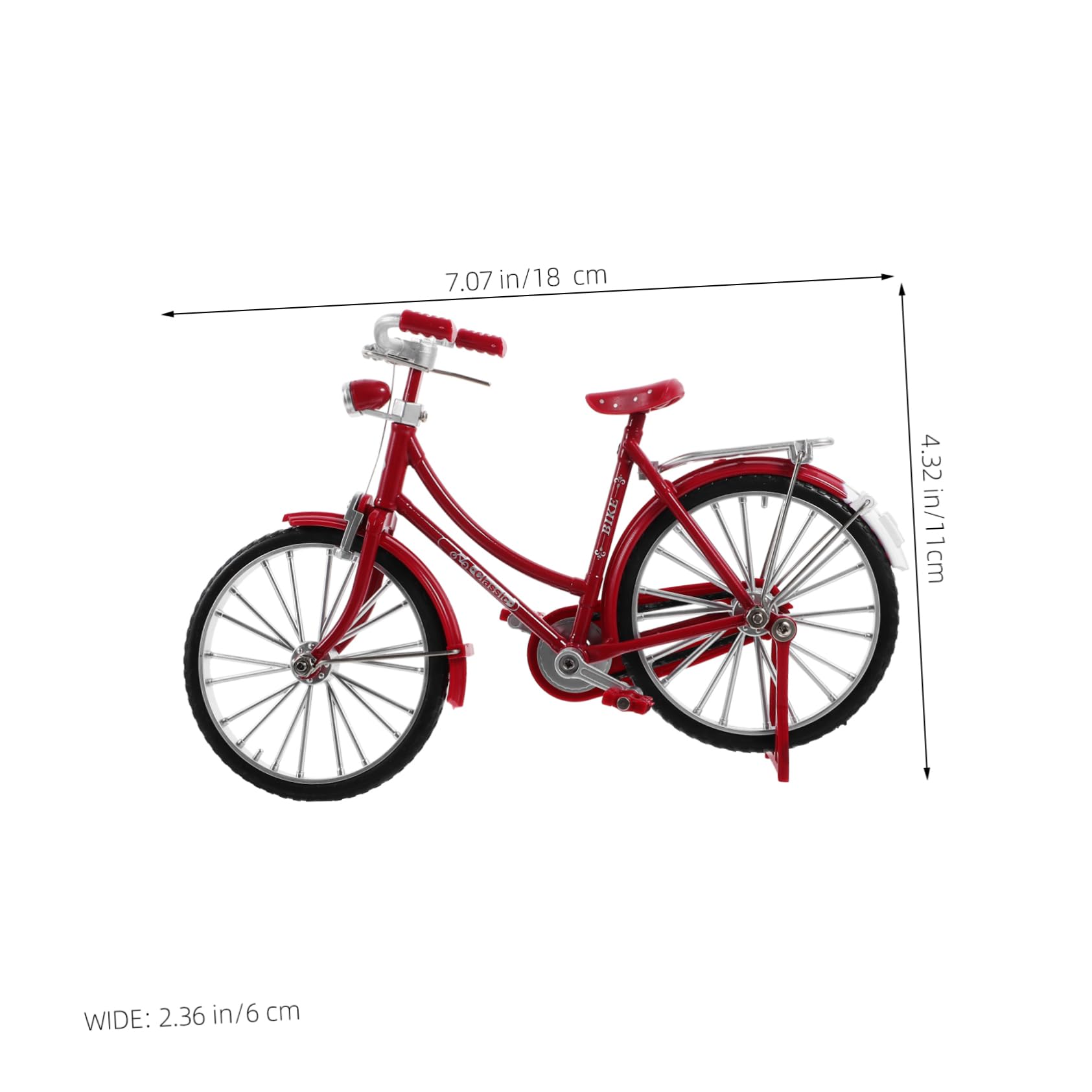 ミニチュア自転車 金属製 シルバー/ブラック ミニチュア自転車 金属製 シルバー/ブラック