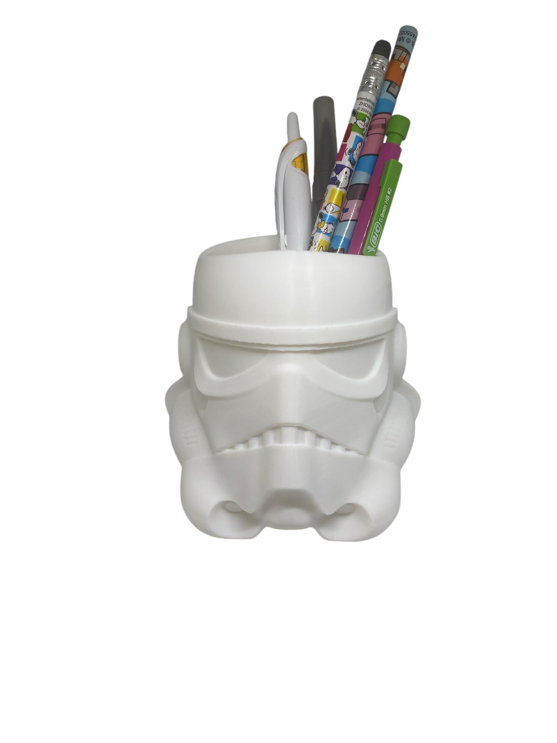 Stormtrooper Pen and Pencil Holder, White vase for plants 3D PRINTED