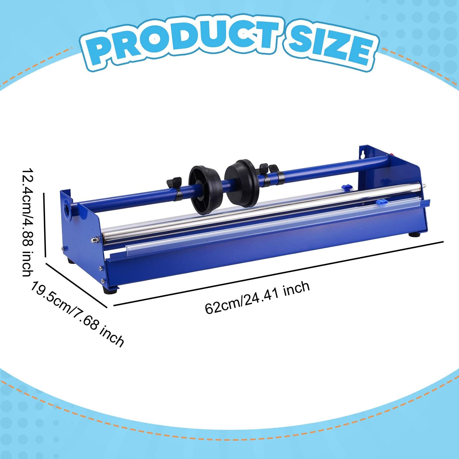 Harilla Stretchfolienspender mit Cutter, manuelle Wickelmaschine, Verpackungsmaschine für Industrieverpackungen, Umzug und Haushalt, Blau