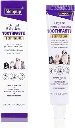 Toothpaste | Teeth Cleaning and Fresh Breath Dental Care for Ragamuffin Cat Kittens and Adult Cats | Soothes Inflamed Gums | Safe for Puppies | Vet Formulated 1 Pack (2.4 OZ)