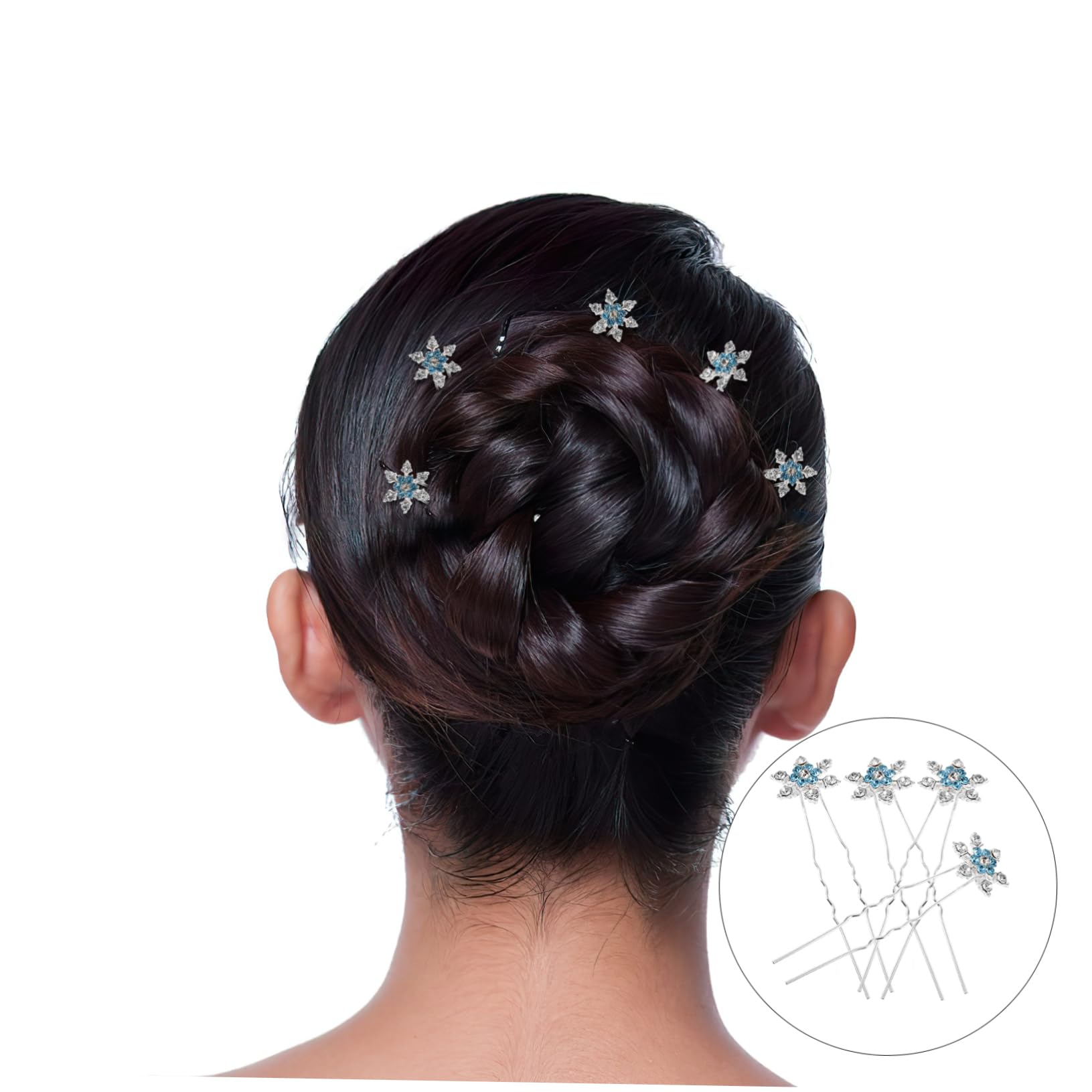 FRCOLOR 36pezzi Fermagli Forma Di Fiocco Di Accessori Per Eleganti e Alla Moda Per Donne e Spose Blu