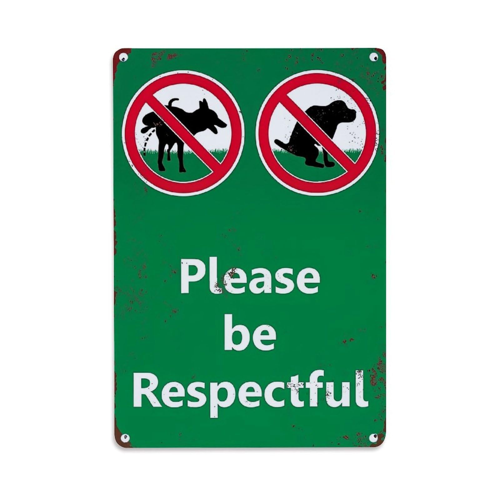 Please Be Respectful Sign Retro Metal Tin Sign, Vintage Metal Poster for Bar, Home, Man Cave, Kitchen, Laundry Room Art Decor 8x12 Inch