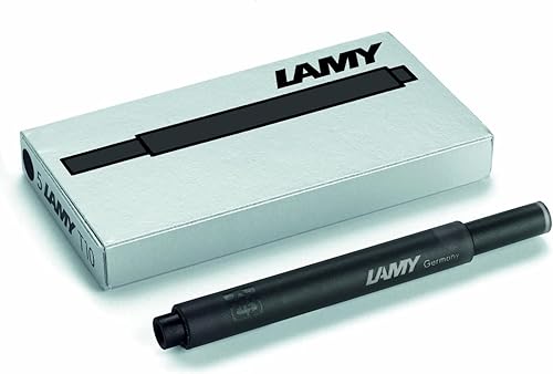 Miniatura 2 de Lamy Pluma estilográfica Safari M y 5 cartuchos de tinta negra amarillo