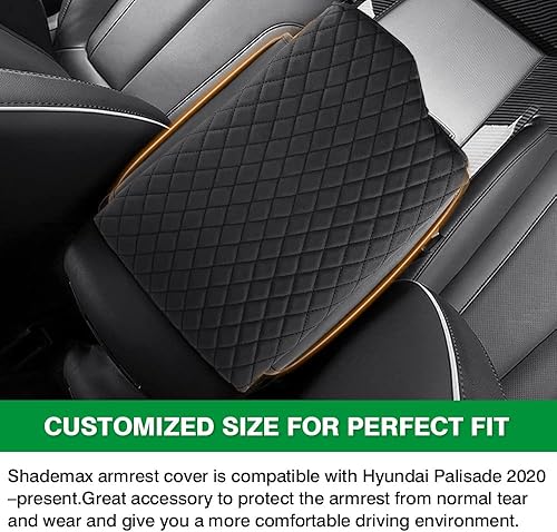 Miniatura 6 de Shademax Funda para consola central, funda de reposabrazos para Hyundai Palisade 2020, 2021, 2022, 2023, 2024, 2025, 2026, almohadilla de consola