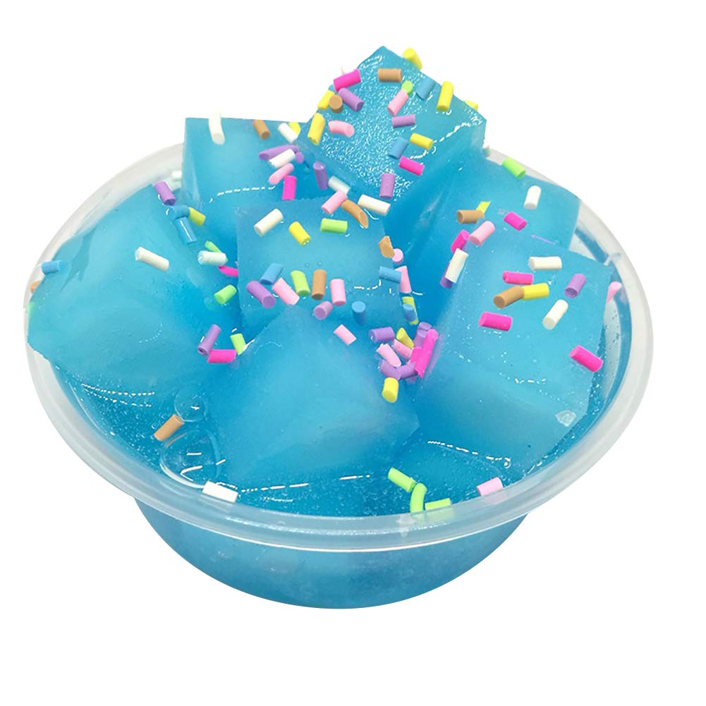 wintefei 60ml Coconut Fruit Crystal Mud Clay Slime Putty Plasticine Sludge Stress Relief Toys Gift Blue