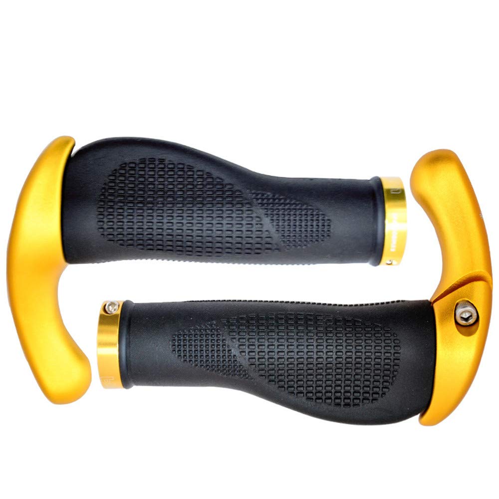 gold mtb grips