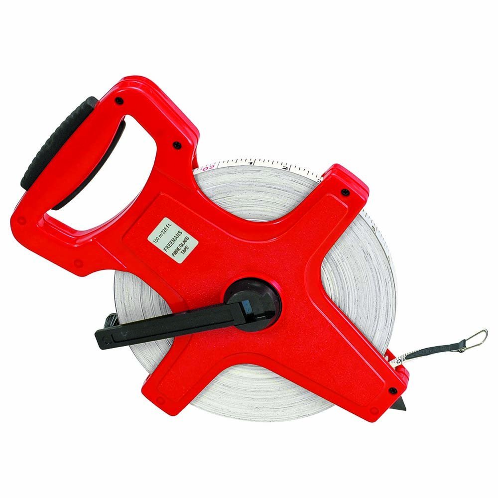 FO100 Fibreglass Open Reel 100M Measuring Tape