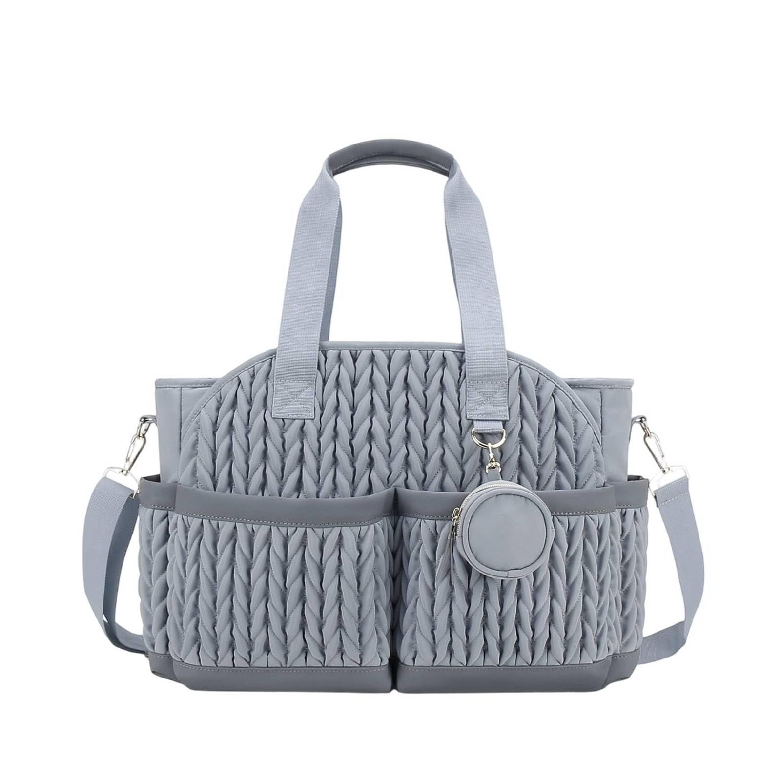 Qianly Sac à Langer avec Pochette Matelassé Sac à Langer avec Bandoulière Gran Taille pour Déplacement