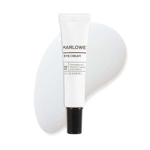 MARLOWE. No. 127 Mens Eye Cream with Vitamin C, Caffeine and Moisturizing Squalane for Puffiness, Wrinkles & Dark Circles, Targeted Under Eye Skin Care, 0.5 FL Oz