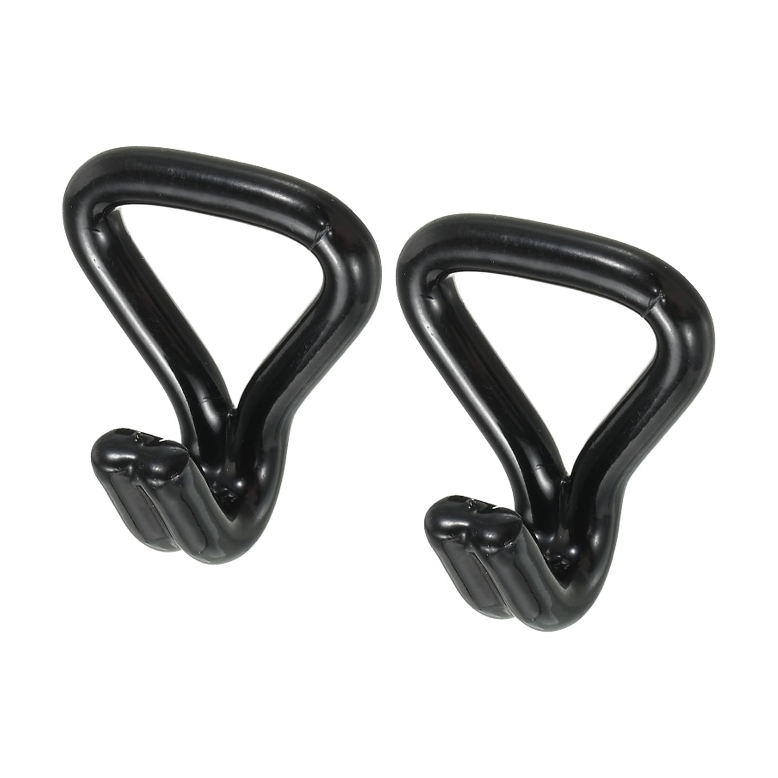 QUARKZMAN Gancio per Cinghia a Doppia J a Cricchetto Carico 1763 Libbre per 1" Cinghia di Ancoraggio Auto Camion Rimorchio 2 Nero Plastic Coatingpz