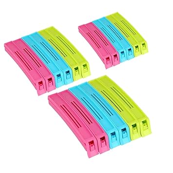 Dabster Multipurpose Food Snack Plastic Bag Clip Sealer (Multicolor) -18pc
