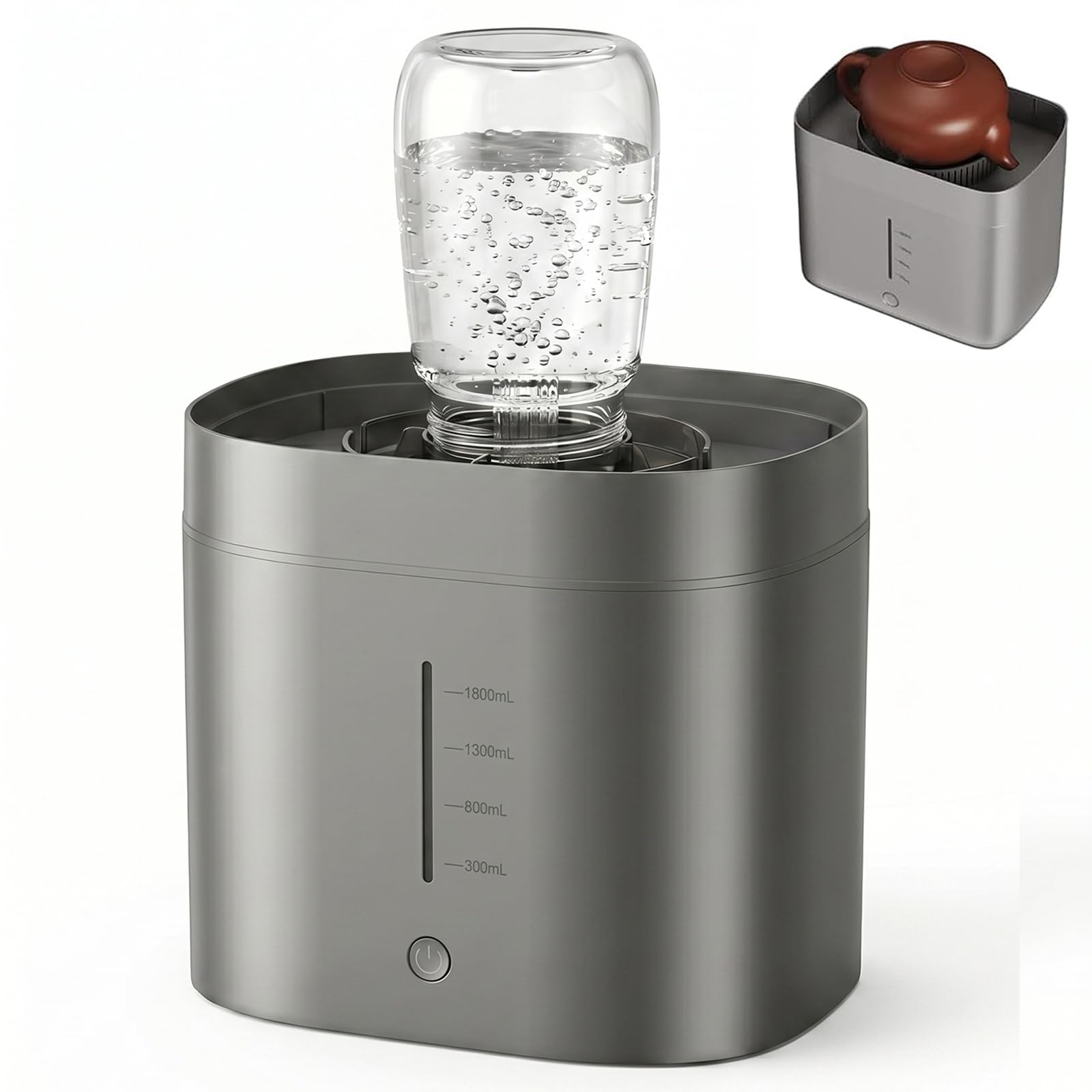 Lavavasos eléctrico portátil, dispositivo de lavado con depósito de agua de 1800 ml, Tazas De 3-10 Cm De Diámetro, ideal para la limpieza de vasos en hogares, bares, cafeterías y oficinas.