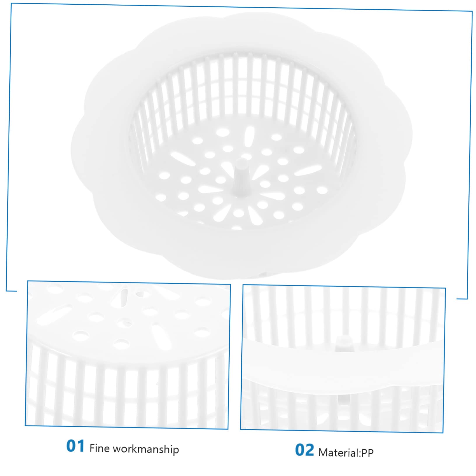UKCOCO 24piezas Filtros De Drenaje para Cocina y Baño De Filtro De Residuos Rejillas Antiobstrucción para Fregadero y para Evitar Atascos y Cabello