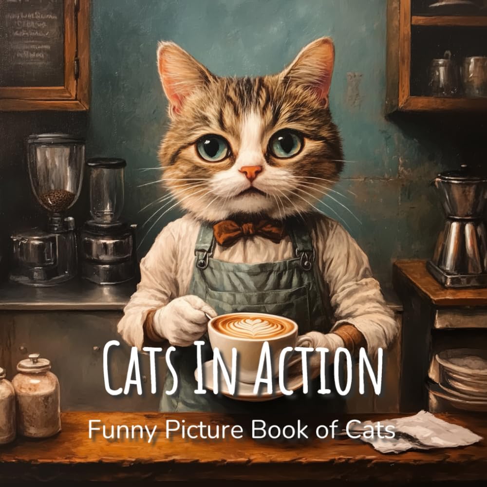 Cats In Action - Funny Picture Book of Cats: Hilarious and Captivating Collection of Cats In Costumes, for All-Ages, Adults, Seniors with Alzheimer’s