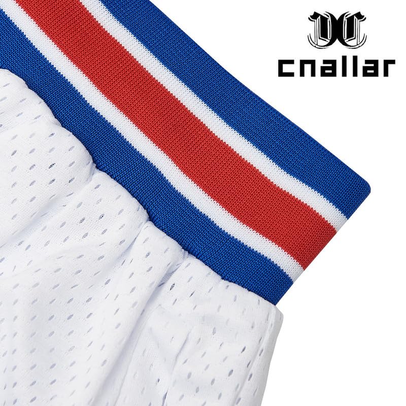 CNALLAR Boys Space Movie Basketball Shorts Kids Sport Shorts White/Black XS-XL2