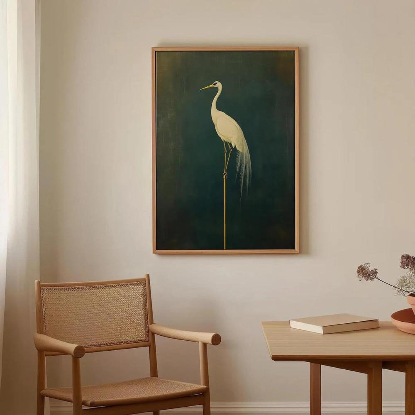 Baibexing Abstract Flying Birds Canvas Painting Posters Prints Wall Art Picture Home Decor A4 21X30Cm Unframed