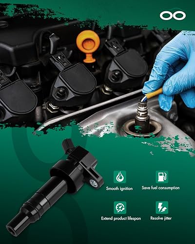 Miniatura 4 de SCITOO Paquete de bobinas de encendido para Kia Forte5 1.6L 2014-2016 para Kia Forte Koup 1.6L 2014-2016 para Hyundai Veloster 1.6L 2013-2015 UF-707