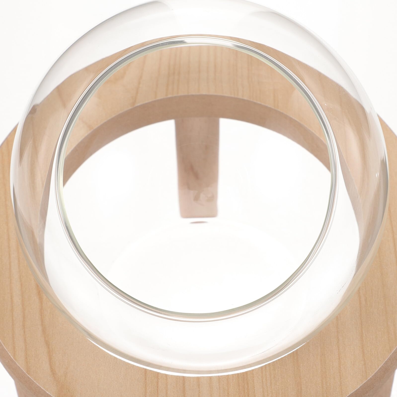 VALICLUD Käfig Hamsterbadewanne aus Glas mit Holzboden Leichte Sandbadewanne für Täglichen Gebrauch Glatte Oberfläche Zubehör für Kleintiere im Zuhause